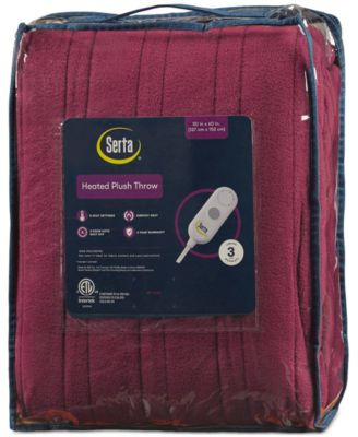 Electric Reversible Fleece to Sherpa Throw, 50" x 60"