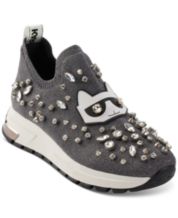 KARL LAGERFELD PARIS Silver Women's Sneakers & Athletic Shoes - Macy's