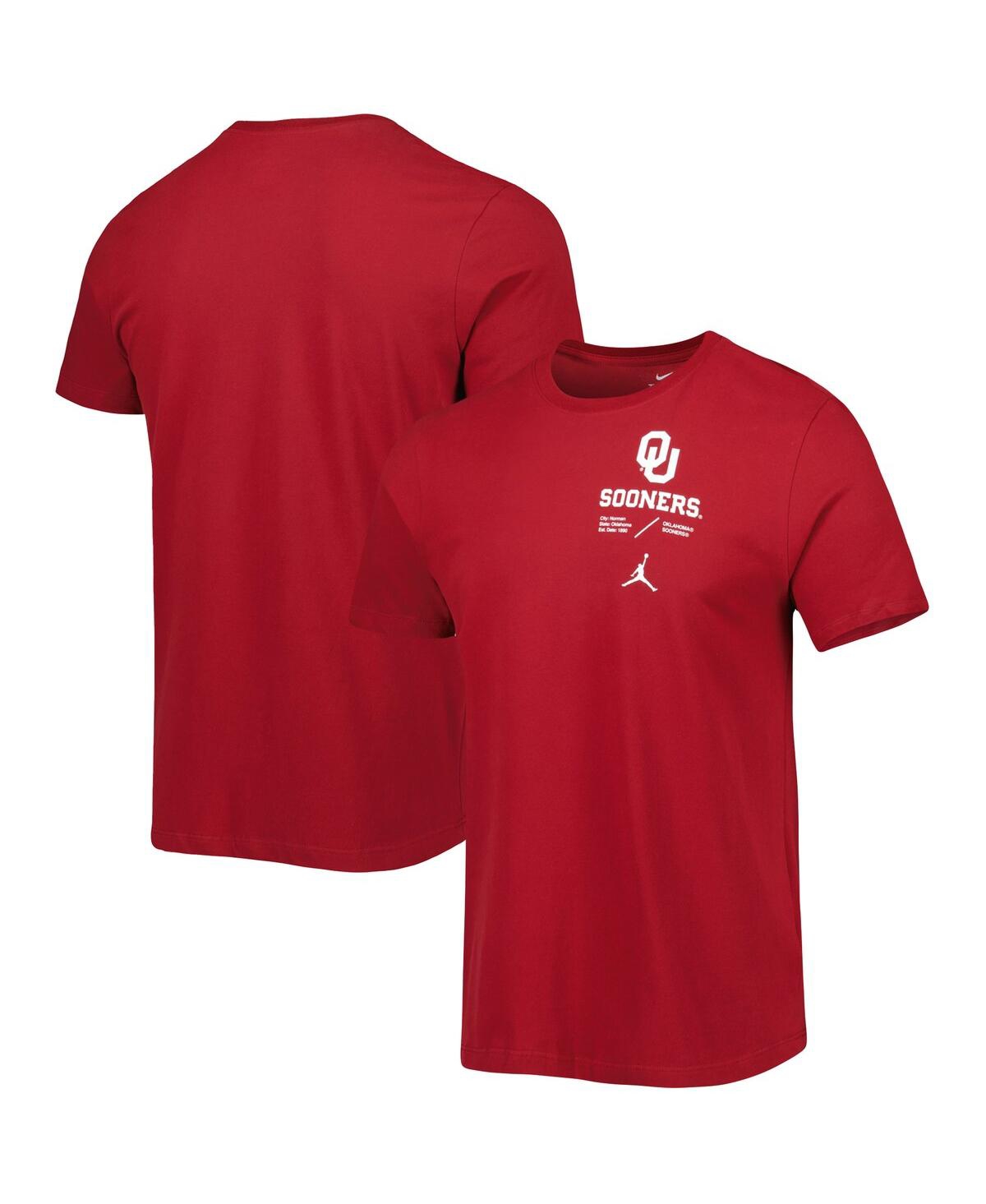 Jordan Men's  Crimson Oklahoma Sooners Team Practice Performance T-shirt