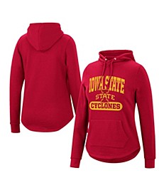 Women's Cardinal Iowa State Cyclones Core Crossover Pullover Hoodie