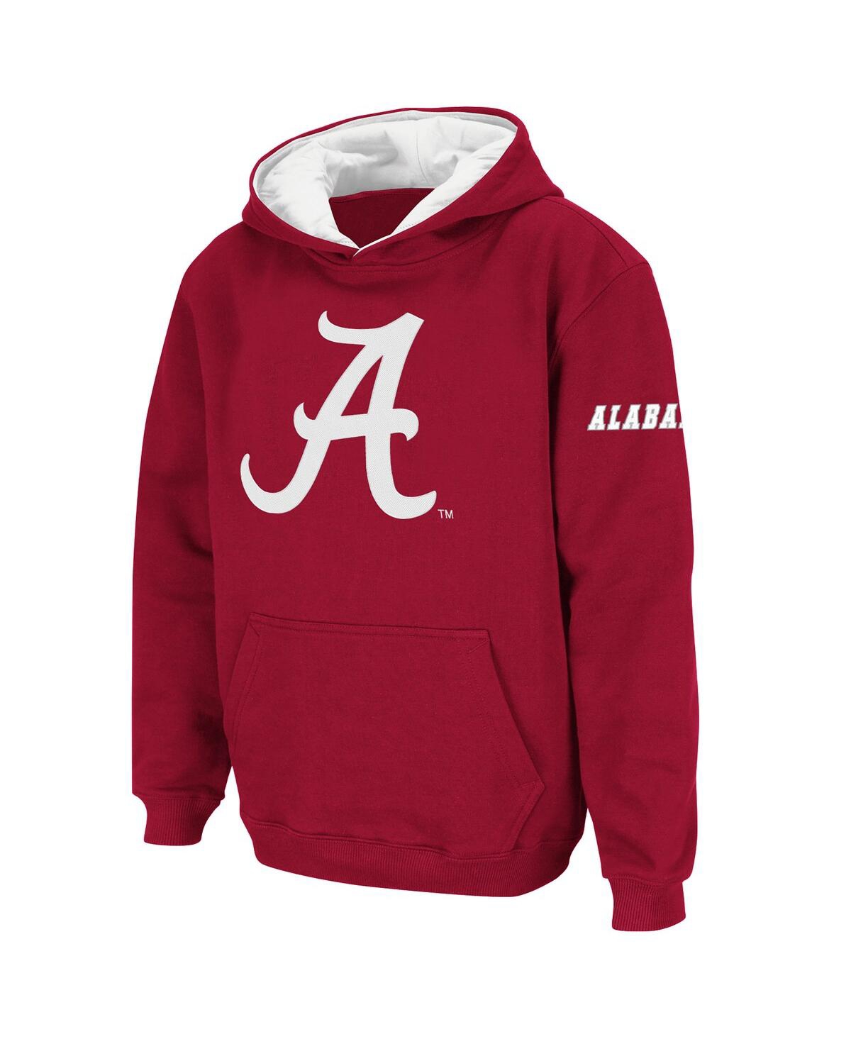 Stadium Athletic Kids' Big Boys  Crimson Alabama Crimson Tide Big Logo Pullover Hoodie