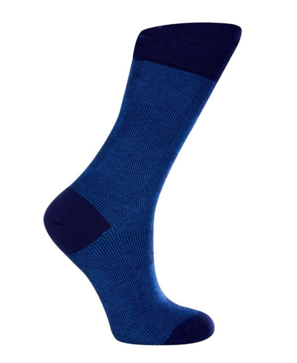 Women's Checkers W-Cotton Dress Socks with Seamless Toe Design, Pack of 1 - Blue
