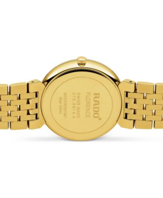 Unisex Swiss Florence Classic Diamond Accent Gold Tone Stainless Steel Bracelet Watch 38mm