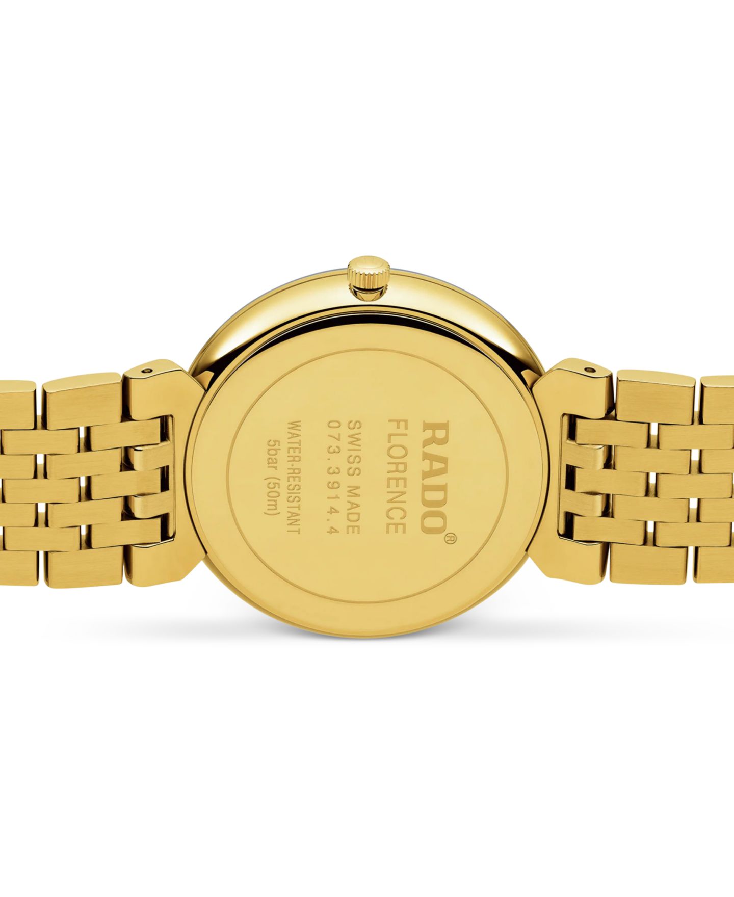 Часы Rado Florence Classic с бриллиантом, золотистая сталь, 38 мм — фото 2