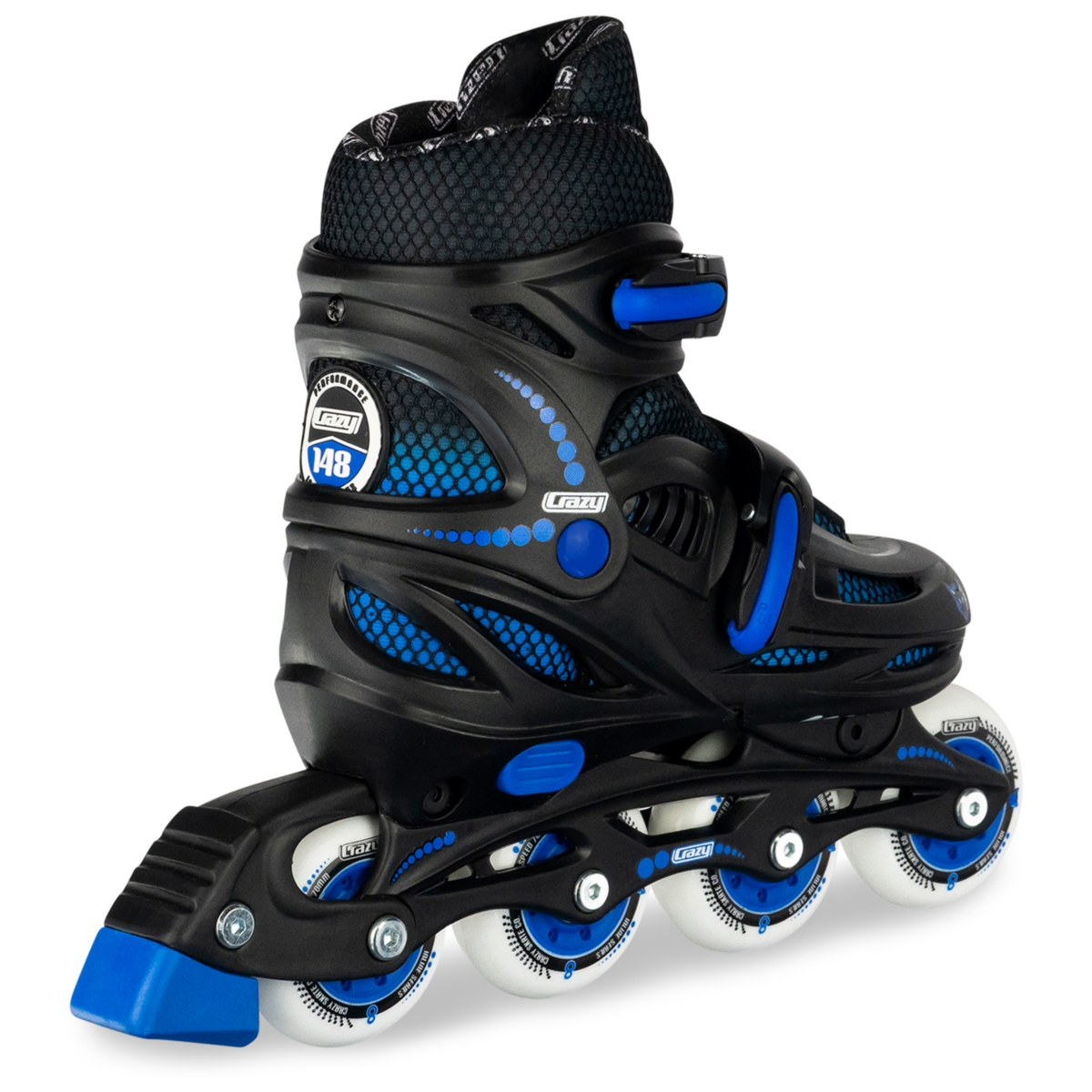 Crazy Skates 148 Adjustable Inline Skates For Girls And Boys - Unisex Skates - Adjust To Fit 4 Sizes