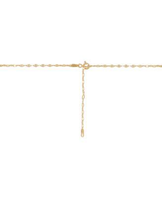 Lab-Grown White Sapphire (1/4 ct. t.w.) & Diamond Accent Cross Oval Pendant Necklace in 14k Gold-Plated Sterling Silver, 16" + 2" extender