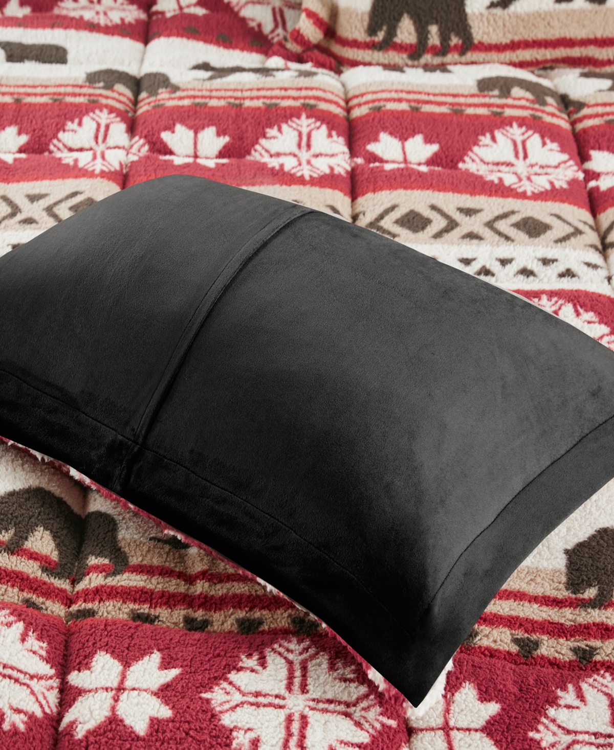 Woolrich Tunbridge Sherpa 3-pc. Comforter Set, King/california King In Red,black