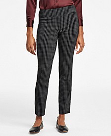 Petite Pull-On Printed Stretch-Waist Pants, Created for Macy's