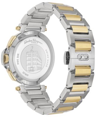 【FERRAGAMO】Legacy Chronograph Watch ツートン 40mm Ferragamo Salvatore Women's Swiss Chronograph Legacy Two