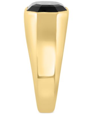 EFFY&reg; Men's Onyx Ring in 14k Gold-Plated Sterling Silver