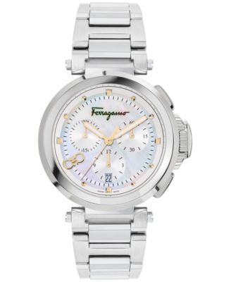 Ferragamo - Women's Swiss Chronograph Legacy Stainless Steel Bracelet Watch 40mm