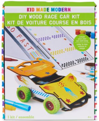 Kid Made Modern DIY Wooden Race Car-Decorating Kit