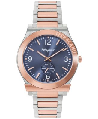 Salvatore Ferragamo Men's Swiss Gancini Two Tone Stainless Steel ...