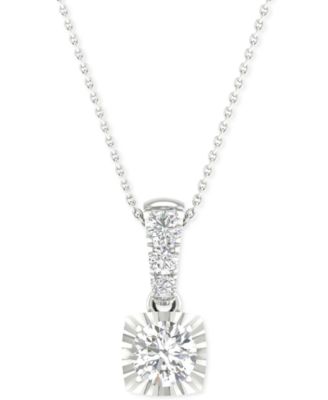 Macy's - Diamond Pendant 18" Necklace (1/3 ct. t.w.) in 14K White Gold