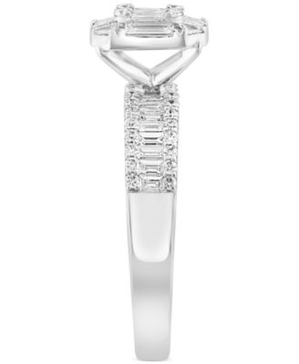 EFFY&reg; Diamond Cluster Engagement Ring (7/8 ct. t.w.) in 14k White Gold