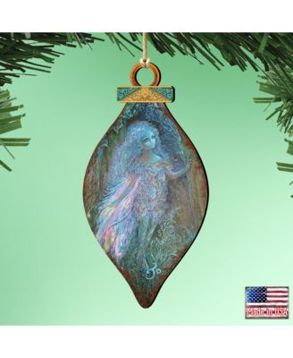 2 Piece Forest Fairy Wood Ornament Set