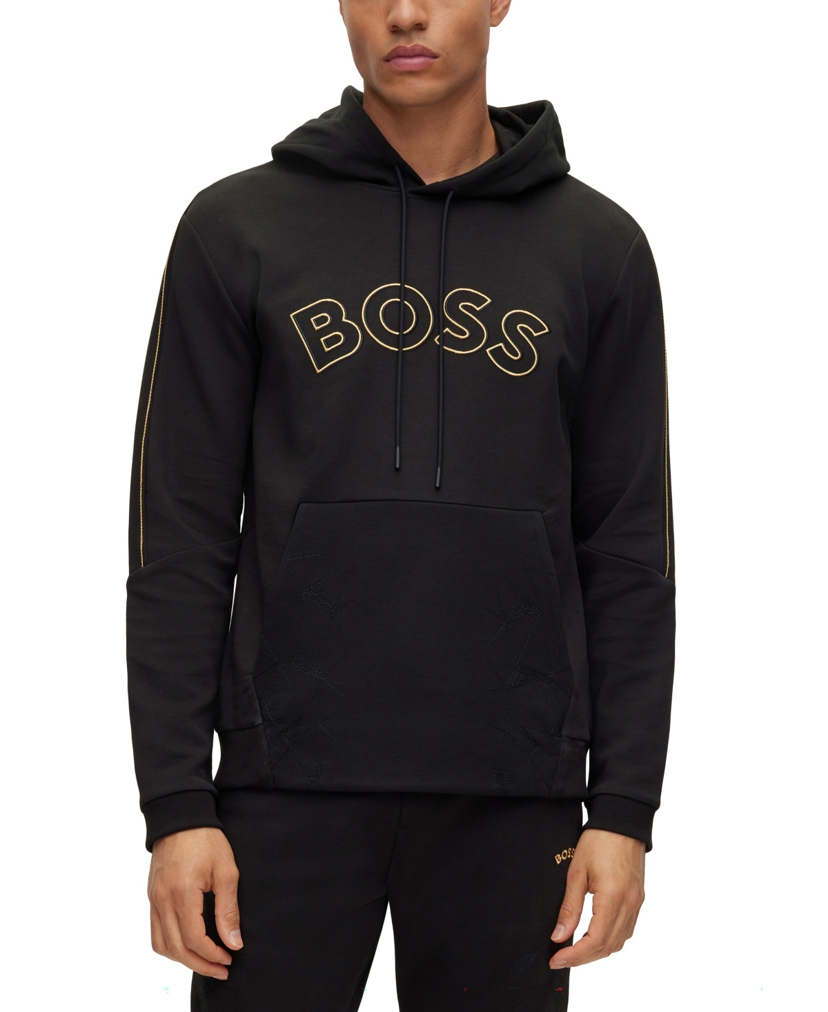 Hugo Boss Boss By  Men's Regular-fit Hoodie Sweatshirt In Black