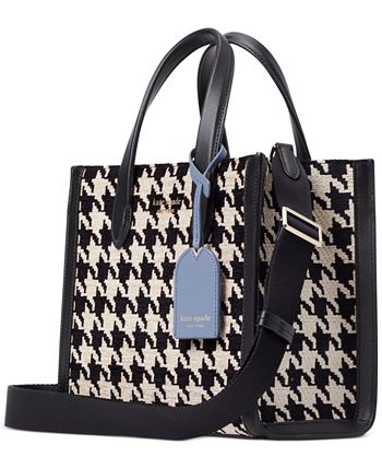 kate spade new york Manhattan Houndstooth Chenille Large Tote - Macy's