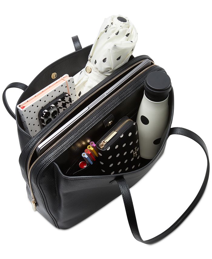 kate spade new york Hudson Pebbled Leather Large Work Tote Macy's