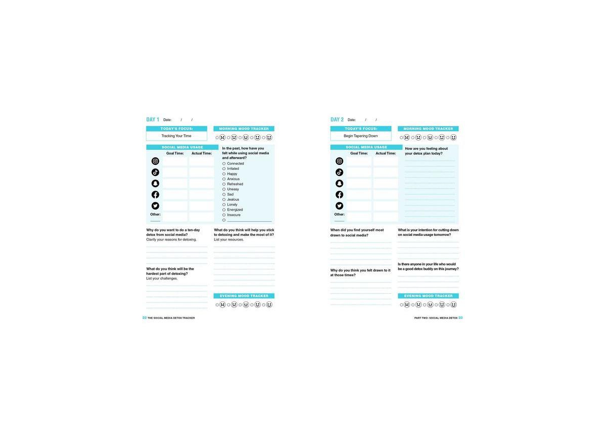 The Social Media Detox Tracker: A Journal to Stop Mindless Scrolling, Set Healthy Goals, and Take Back Your Time! by Courtney E. Ackerman