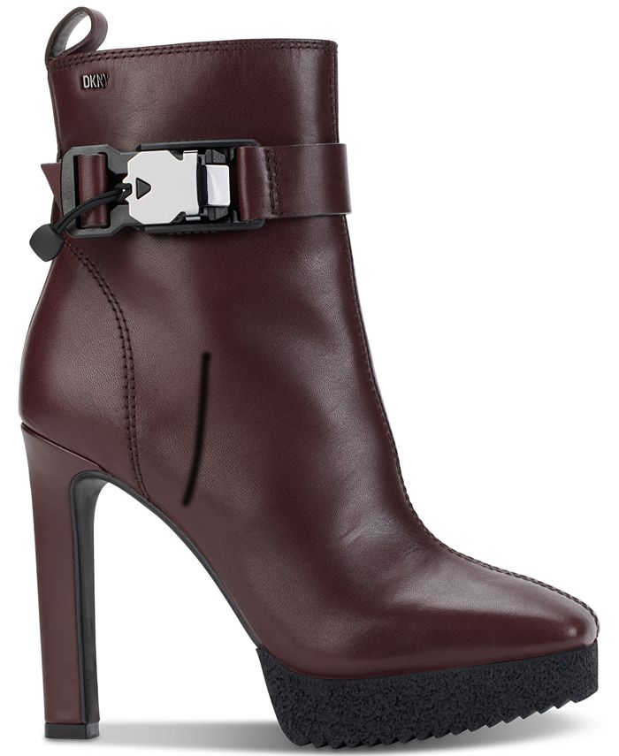 DKNY Women's Zana SquareToe Buckled Platform Booties Macy's