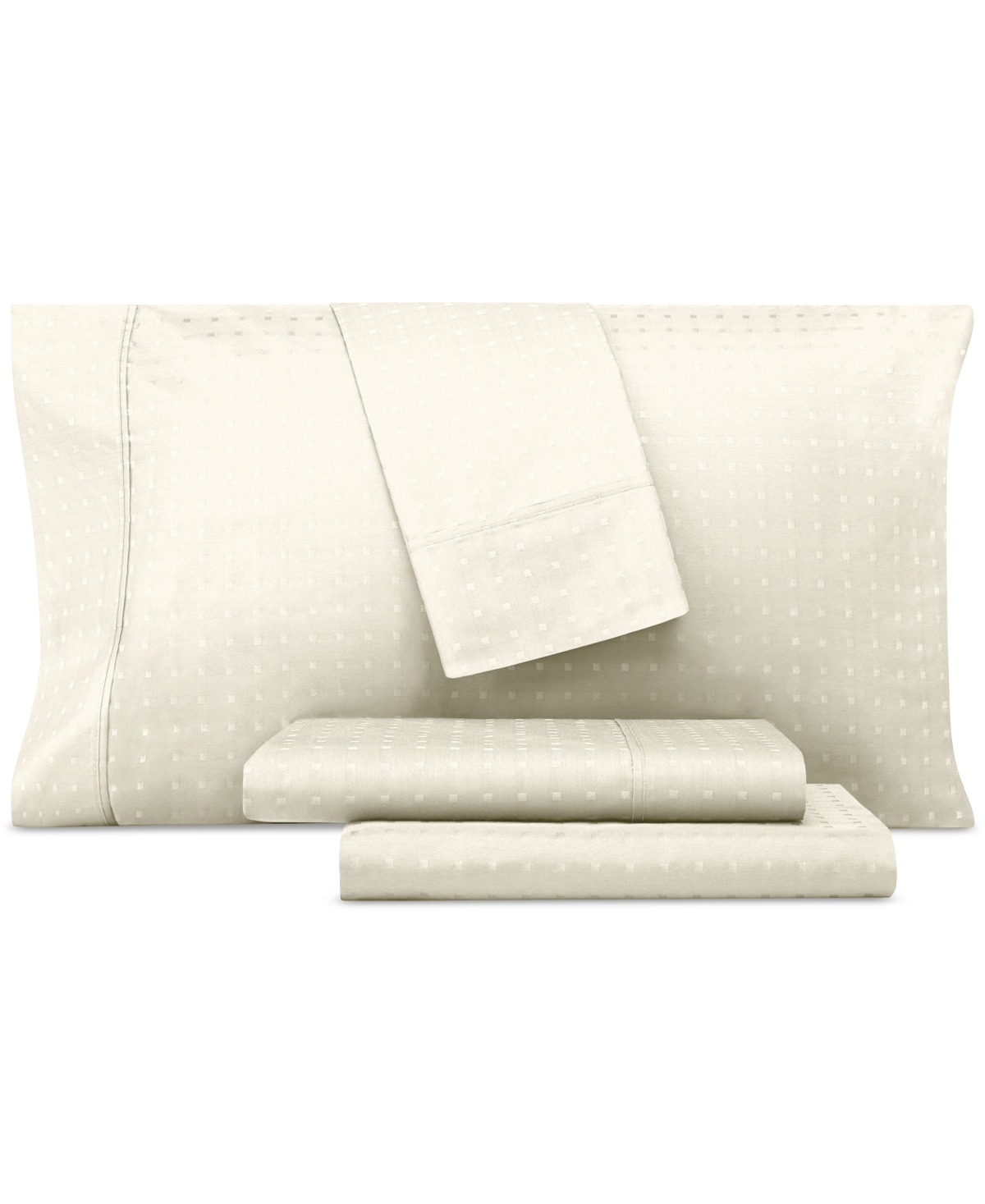 AQ TEXTILES ULTRA LUX 1000 THREAD COUNT SWISS DOT 4-PC. SHEET SET, KING BEDDING