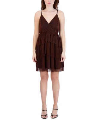 BCBGeneration - Women's Metallic-Threaded Tiered Dress
