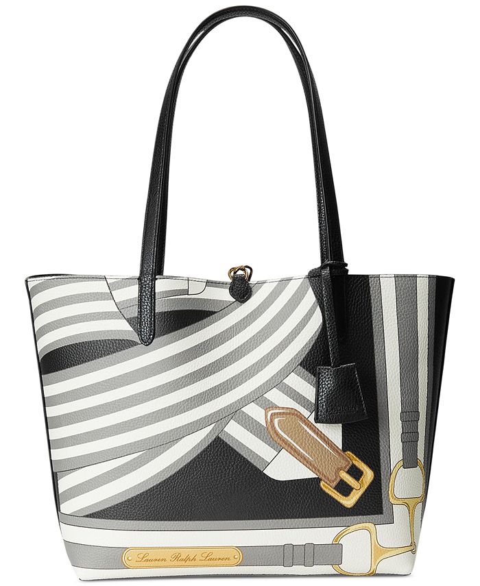 Lauren Ralph Lauren Large Reversible Faux Leather Tote Bag Macy's