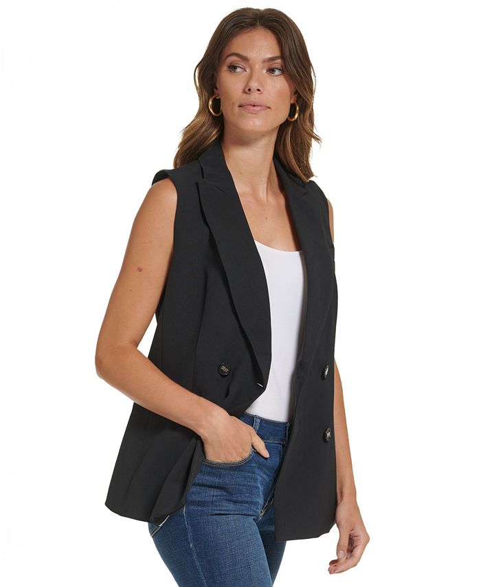 DKNY Women's Sleeveless DoubleBreasted Vest Macy's