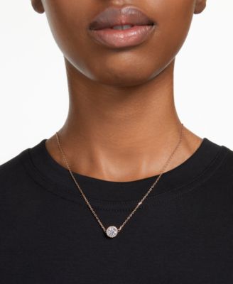 Rose Gold-Tone Constella Crystal Pendant Necklace, 14-7/8" + 3" extender