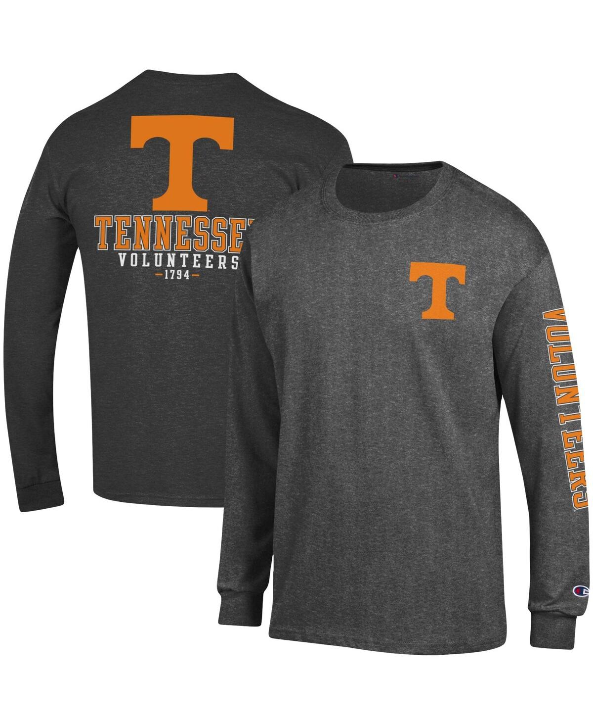 Men's ChampionTennessee Volunteers Team Stack Long Sleeve T-shirt - Heathered Gray