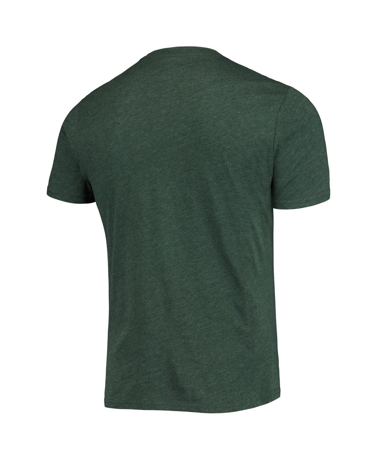Concepts Sport Men's  Heathered Charcoal, Green Ndsu Bison Meter T-shirt And Pants Sleep Set In Heathered Charcoal,green