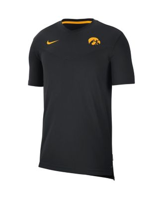 Men's Black Iowa Hawkeyes Coach UV Performance T-shirt