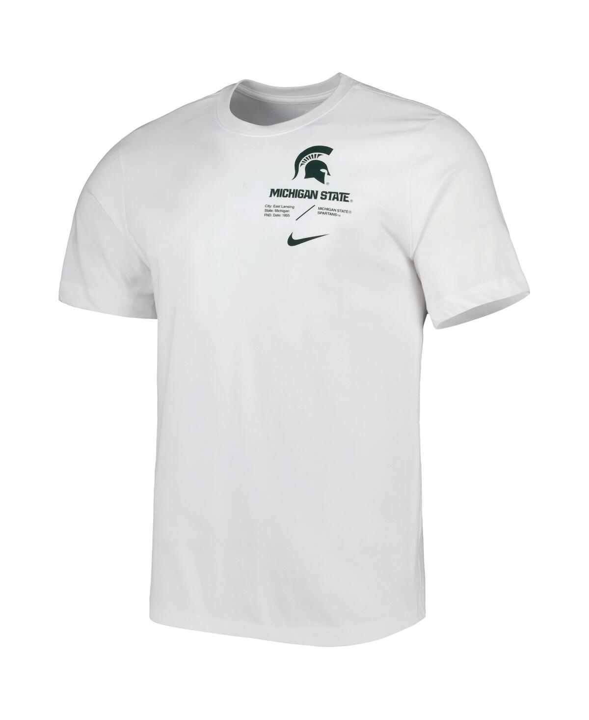 Men's NikeMichigan State Spartans Team Practice Performance T-shirt - White