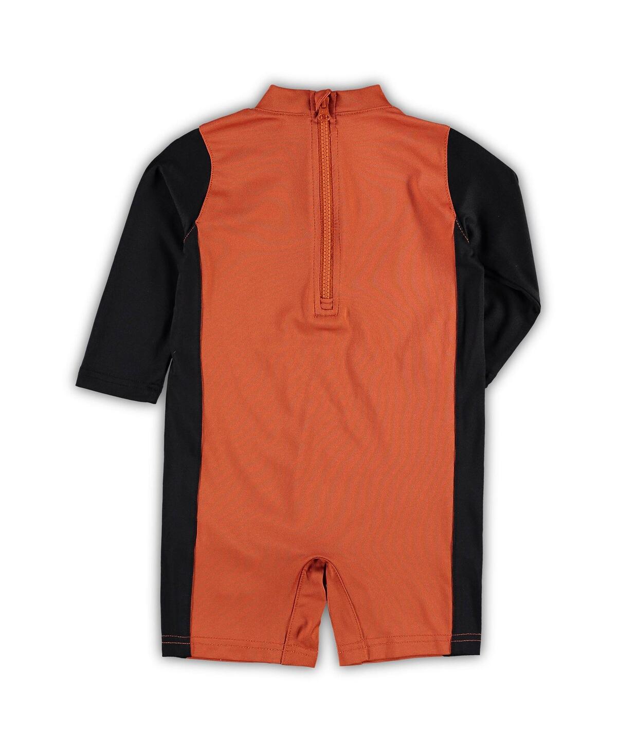 Outerstuff Infant Unisex Texas Orange And Black Texas Longhorns Wave Runner Wetsuit In Orange,black