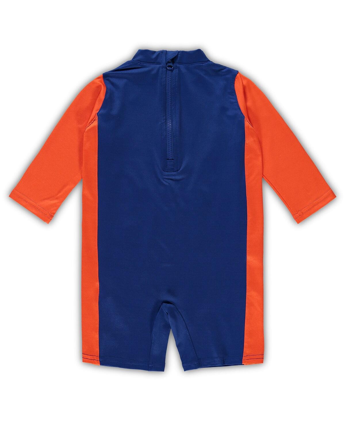 Outerstuff Infant Unisex Royal And Orange Florida Gators Wave Runner Wetsuit In Royal,orange