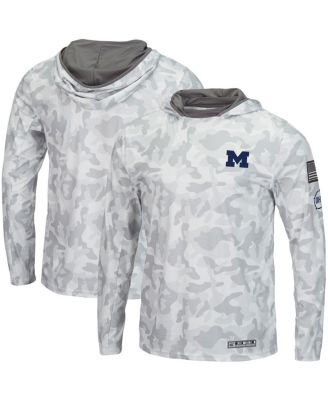 Men's Arctic Camo Michigan Wolverines OHT Military-Inspired Appreciation Long Sleeve Hoodie Top