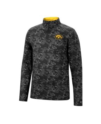 Men's Black Iowa Hawkeyes Tivo Quarter-Zip Jacket