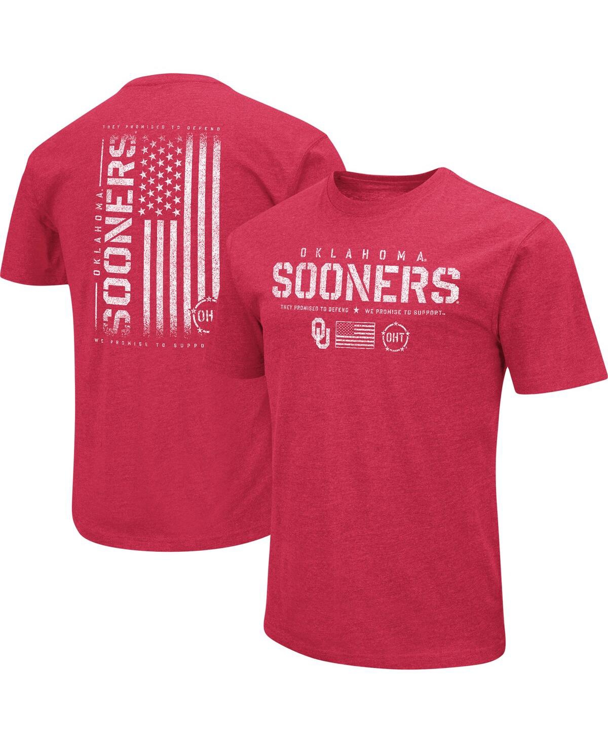 Shop Colosseum Men's  Crimson Oklahoma Sooners Oht Military-inspired Appreciation Flag 2.0 T-shirt