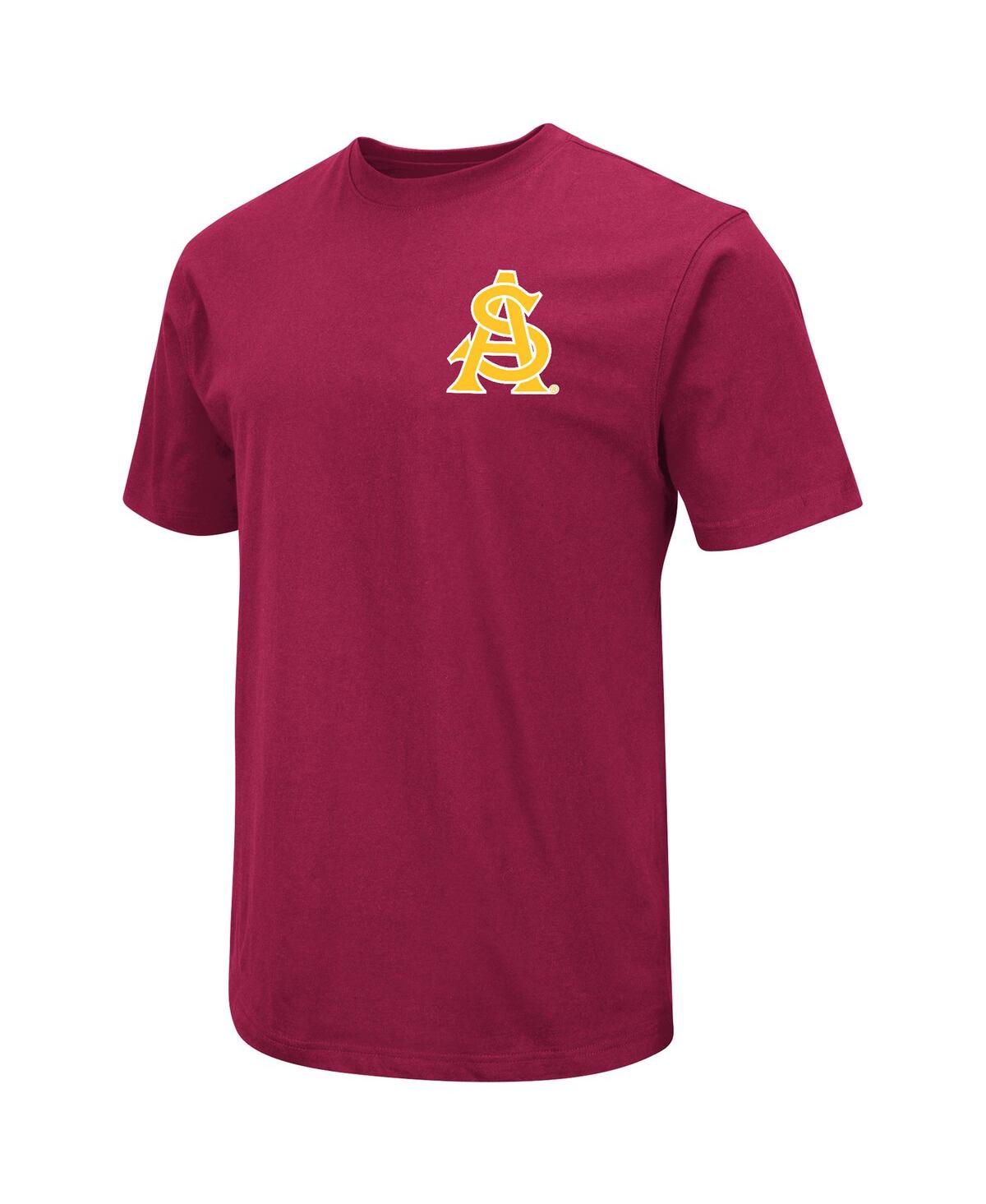 Shop Colosseum Men's  Maroon Arizona State Sun Devils Baseball On-deck 2-hit T-shirt