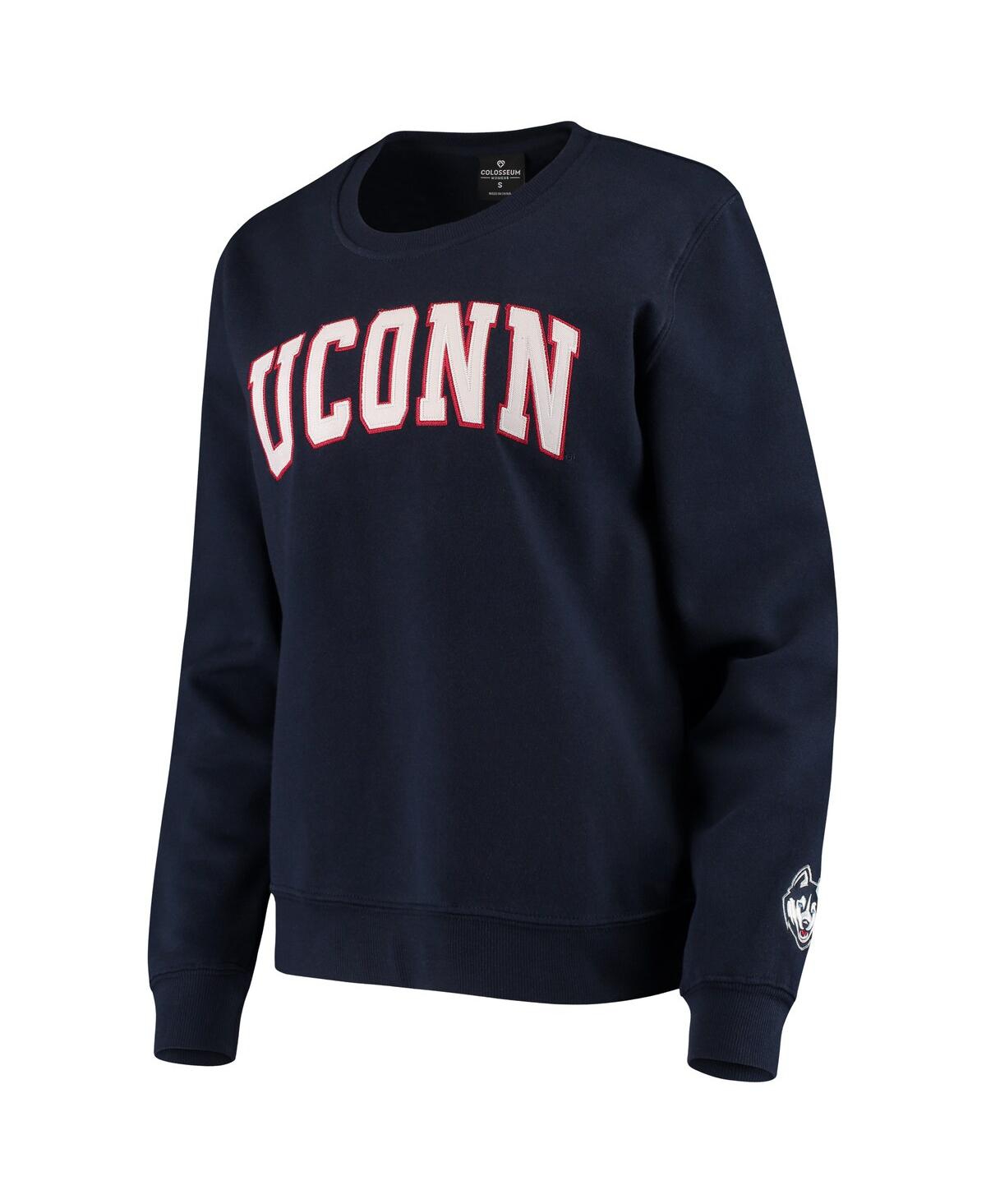 Colosseum Navy Uconn Huskies Campanile Pullover Sweatshirt In Navy