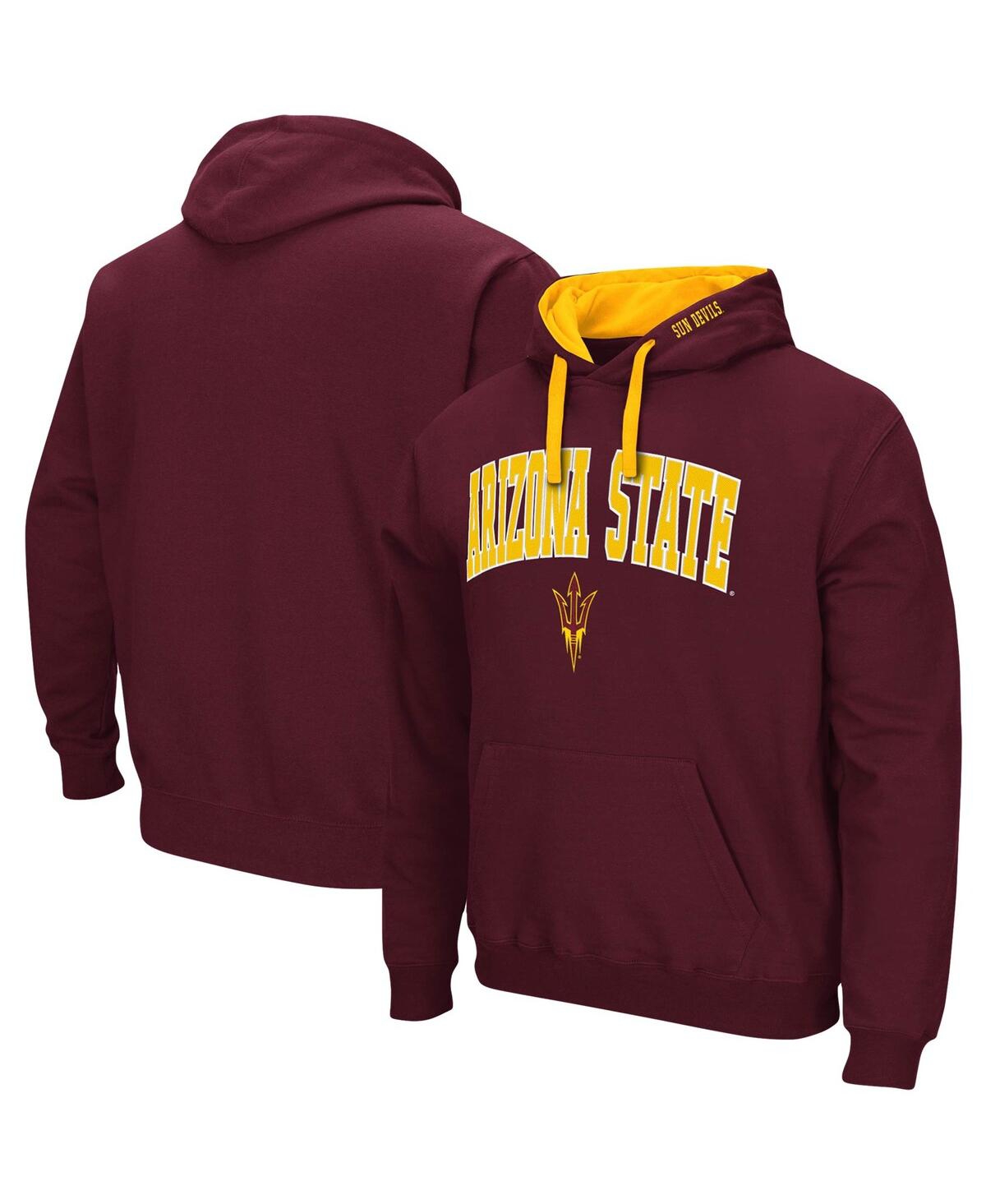 Colosseum Men's  Maroon Arizona State Sun Devils Big And Tall Arch & Logo 2.0 Pullover Hoodie In Maroon
