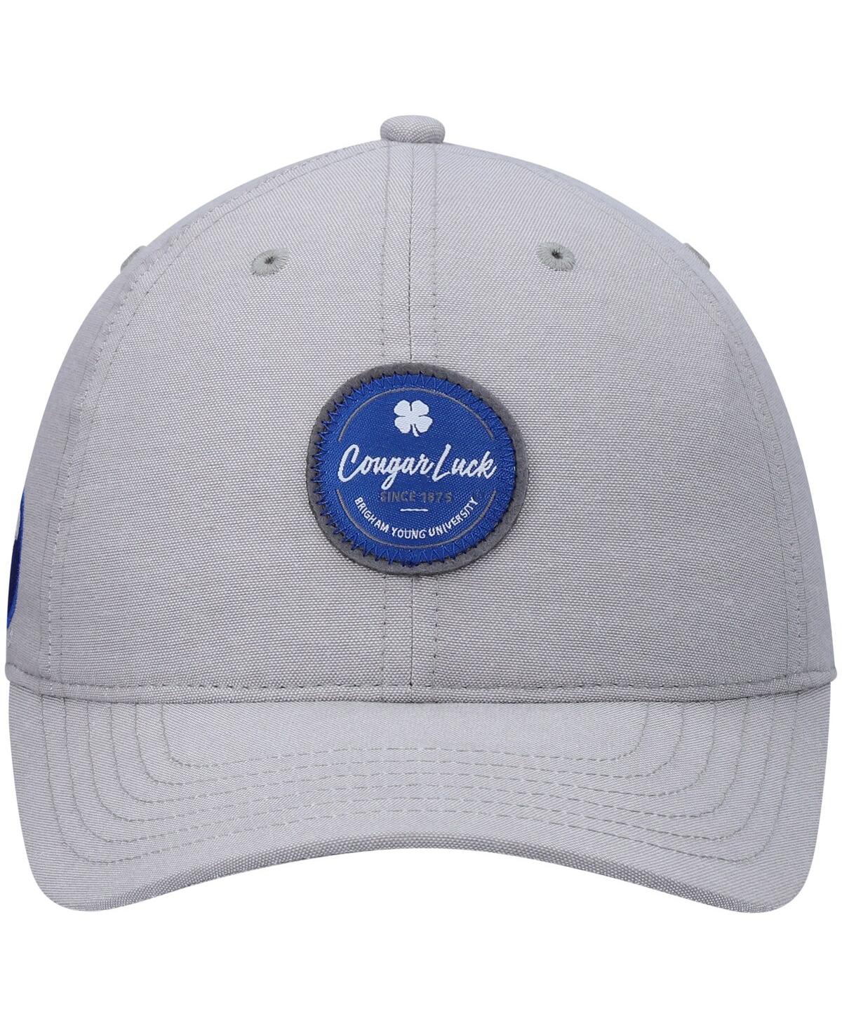 Shop Black Clover Men's Gray Byu Cougars Oxford Circle Adjustable Hat