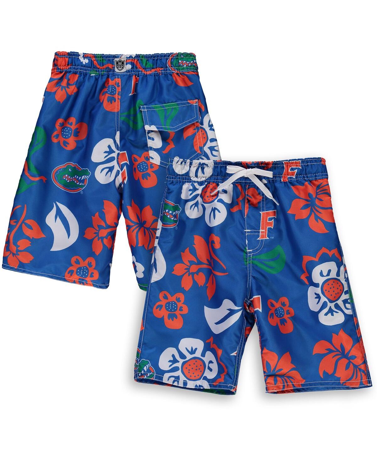 Wes & Willy Kids' Little Boys  Royal Florida Gators Floral Volley Swim Shorts