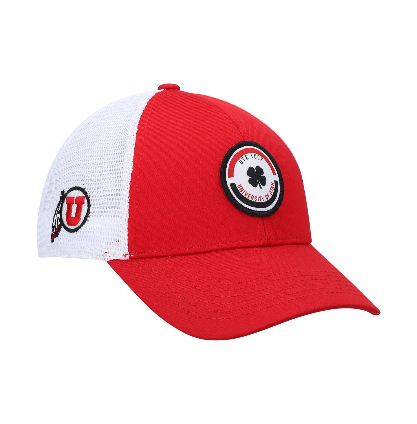 Мужская кепка Black Clover Red, White Utah Utes Motto Trucker Snapback Hat — фото 2