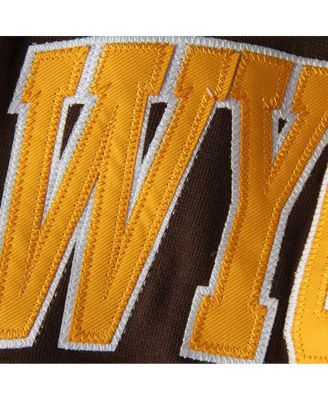 Women's Brown Wyoming Cowboys Arched Name Full-Zip Hoodie