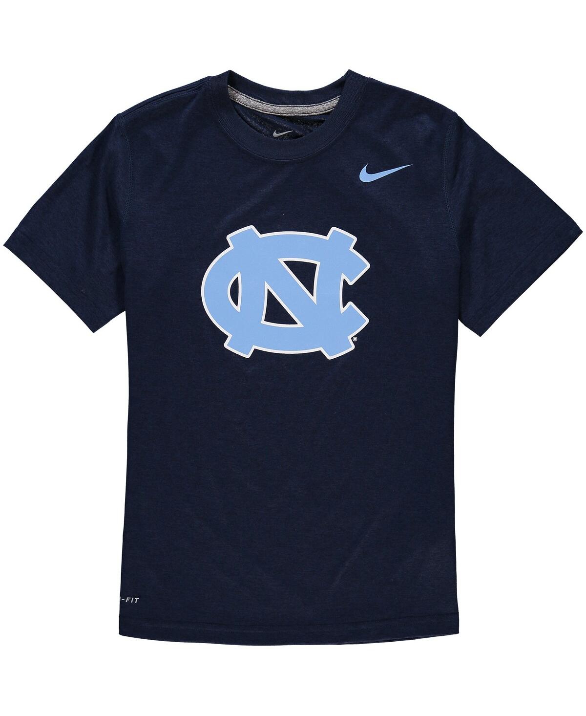 Boys Youth Nike Navy North Carolina Tar Heels Logo Legend Dri-fit T-shirt