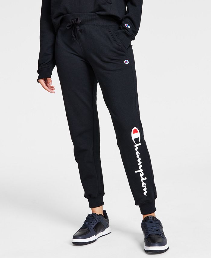 pop Bouwen op Vernauwd Champion Women's Drawstring Logo Sweatpant Fleece Jogger - Macy's