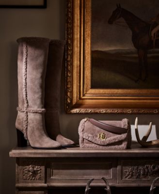 Lauren Ralph Lauren Suede Small Tayler Crossbody Bag - Macy's Lauren Ralph Lauren Suede Small Tayler Crossbody Bag - Macy's