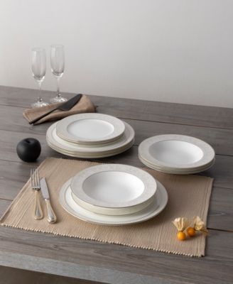 Montvale Platinum 12-Piece Dinnerware Set, Service For 4